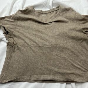 Girlfriend Collective Neutral Taupe Short Sleeve Crewneck Tee
